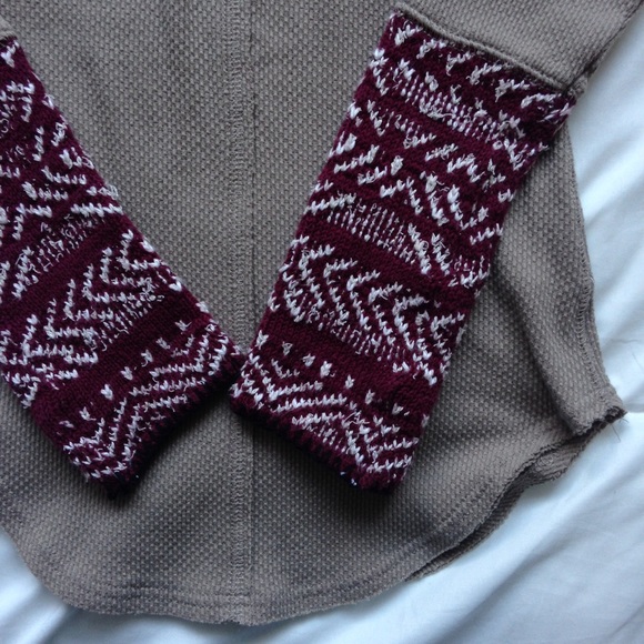 Free People ski lodge brown henley - Picture 3 of 4