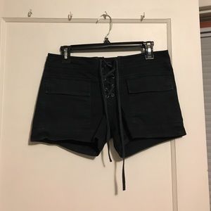 Vince navy lace up shorts