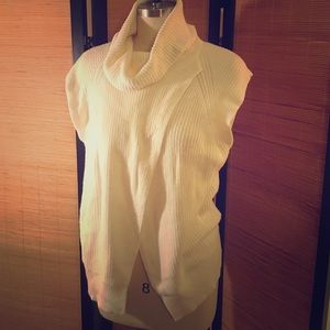 Cowl-neck sleeveless sweater