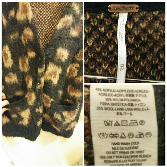 🎉NOW🎉Free People wildcat boyfriend cardigan. - Picture 4 of 4