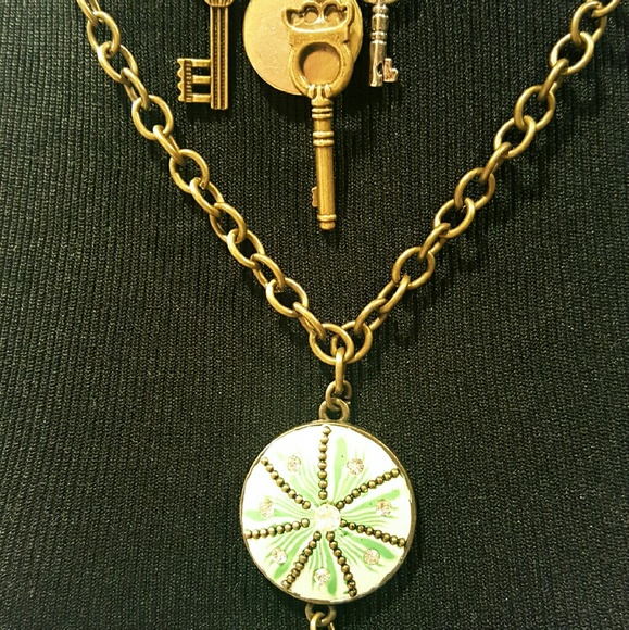 AQUATIC STEAMPUNK MULTI STRAND NECKLACE - Picture 2 of 4