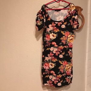 floral black body on dress