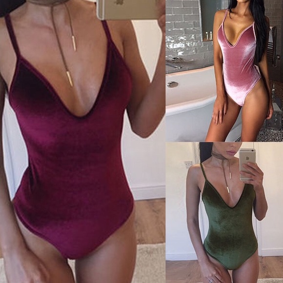 Other - Red velvet swimming suite one piece sw224