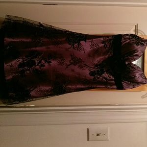 Purple and black dress