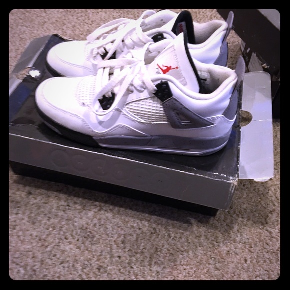 CEMENT JORDANS 4's