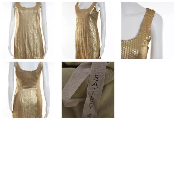 BAILEY 44 GOLD SEQUIN SLEEVELESS DRESS SZ S - Picture 2 of 4