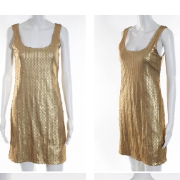 BAILEY 44 GOLD SEQUIN SLEEVELESS DRESS SZ S - Picture 3 of 4