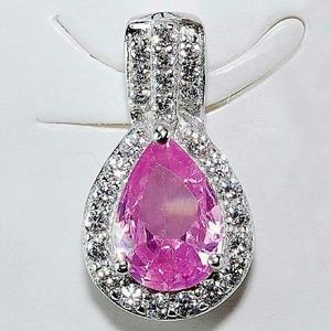 2ct pink sapphire pendant