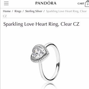 Authentic Pandora Sparkling Love Heart, Clear CZ