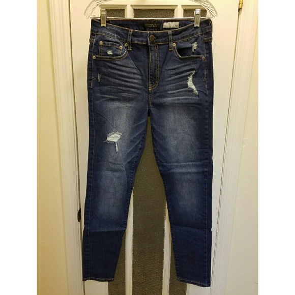Distressed high waisted jegging #8