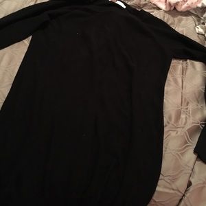Black knit sweater dress