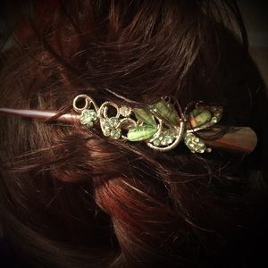 Bejeweled Butterfly alligator Hair Clip