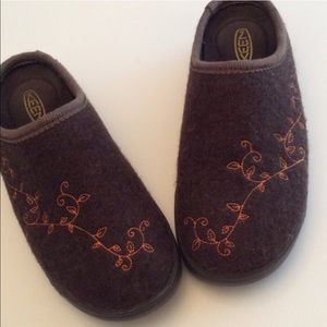 Keen Wool Clogs with sneaker soles.