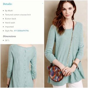 Anthropologie Moth Slub Swing Pullover XS