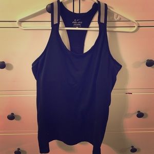 Nike workout top black size large