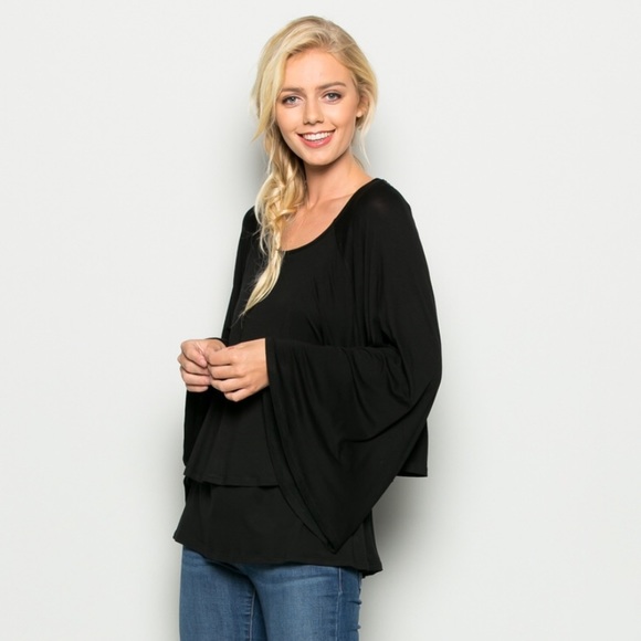 🎉Host Pick 5/3/18🎉 Solid Double Layer Top-171 - Picture 2 of 4