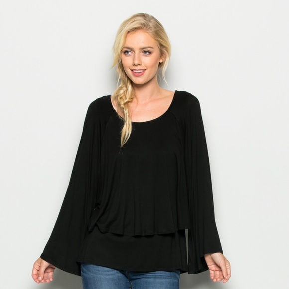 🎉Host Pick 5/3/18🎉 Solid Double Layer Top-171 - Picture 3 of 4