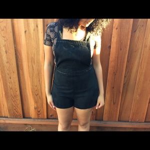 Suede overall