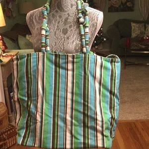 Unknown Bags - THIS LARGE STRIPED COTTON BEACH BAG Unknown Bags - THIS LARGE STRIPED COTTON BEACH BAG