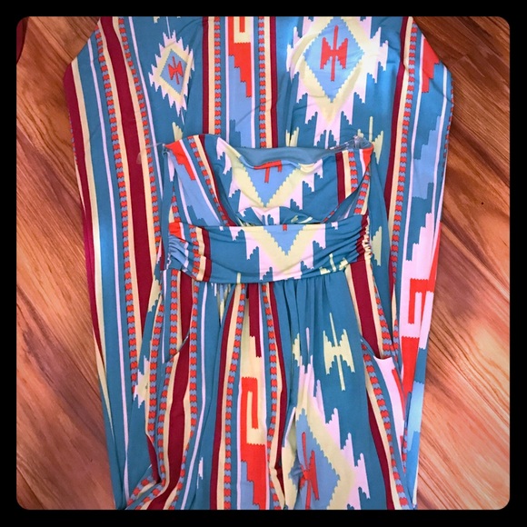 Aztec Maxi strapless