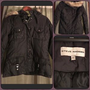Steve Madden black parka