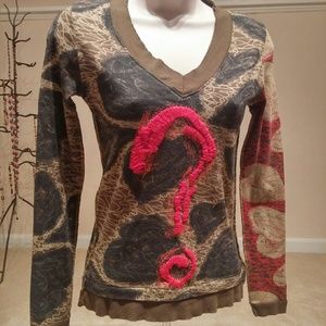 Desigual Question of the Heart Long Sleeve Tee