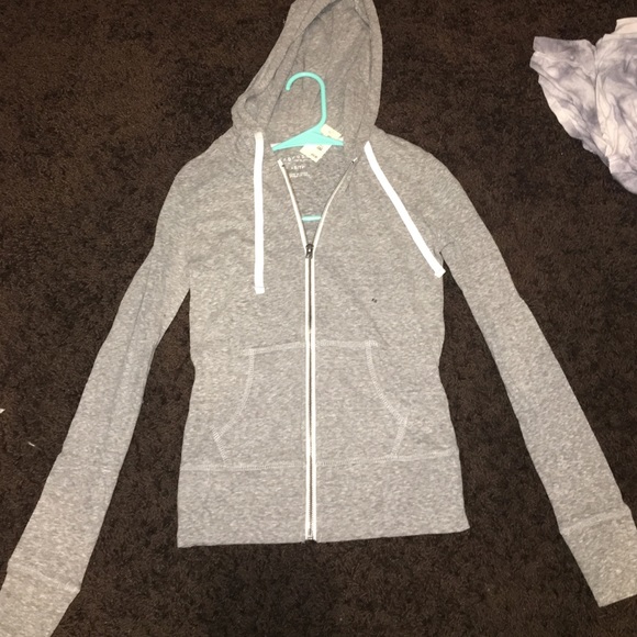 Grey Aeropostale zip up hoodie