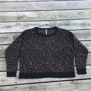 Free People leopard print sweater
