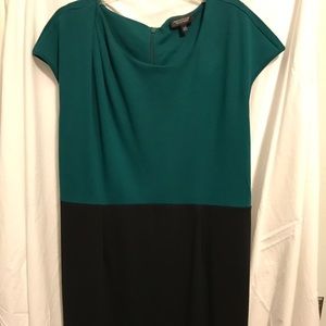 Two colored mid length dress