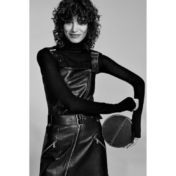 leather jumpsuit zara
