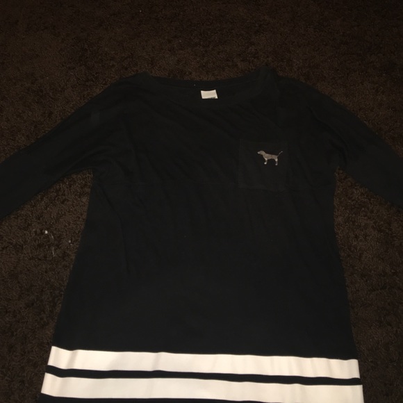 Long sleeve college style PINK VS shirt