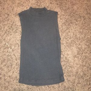 Garage black high neck crop top size XS