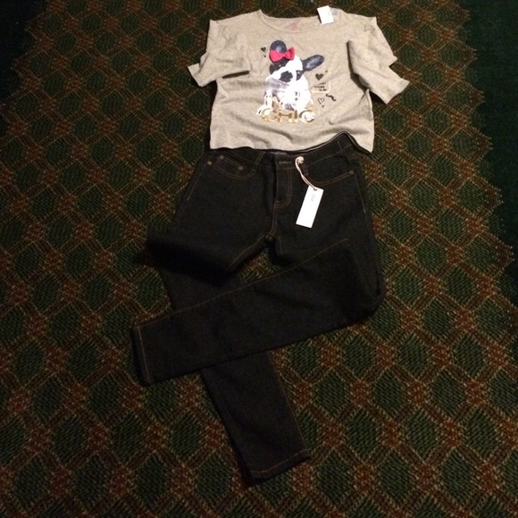 Love culture skinny denim jeans with tees