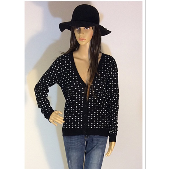 Merona Sweaters - MERONA BLACK & WHITE CARDIGAN