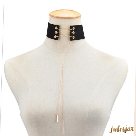 Jewelry - Black & Gold corset choker