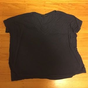 Soft brandy melville blue v-neck tee