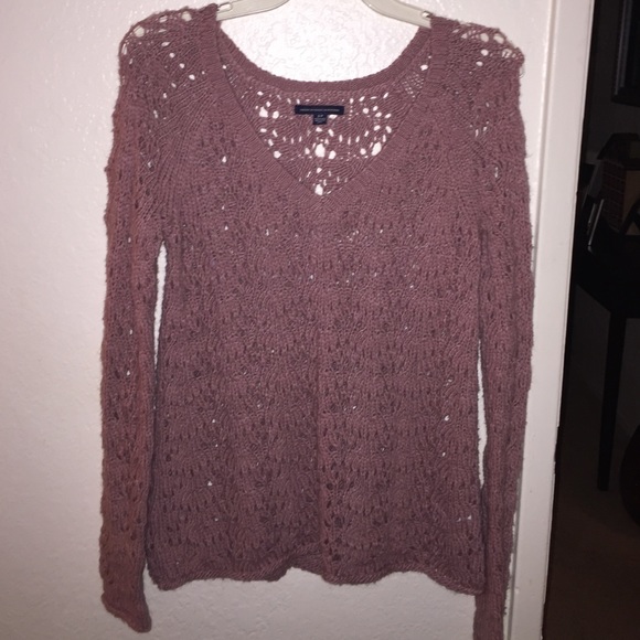 Knit, dusty rose sweater. - Picture 1 of 2