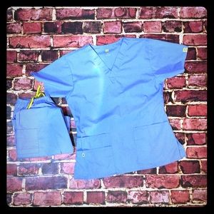 Wink Brand Ceil Blue Scrub Set