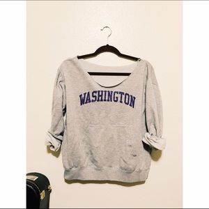 UW College gray hoodie