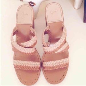 Joie brown braided leather sandals size 37