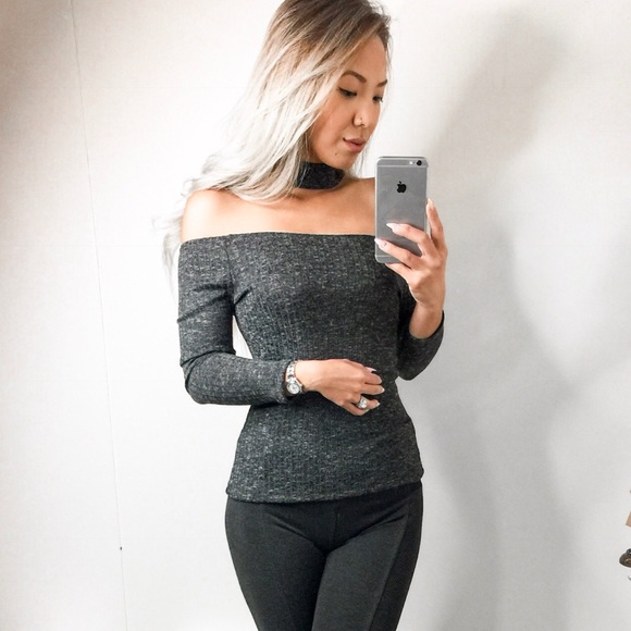 Clearance 🌺 Simone Off Shoulder Ribbed Top - Picture 2 of 2