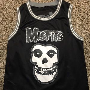 Men's Misfits Black & Grey Basketball Jersey #138