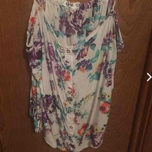 Beautiful floral tank top with thin straps