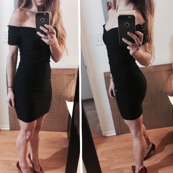 Guess Dresses & Skirts - ❤⚡️SALE! Guess? Black laced up dress. NWOT