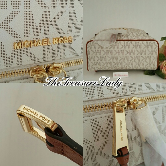 SOLD Michael Kors Rhea zip Signature backpack - Picture 3 of 4