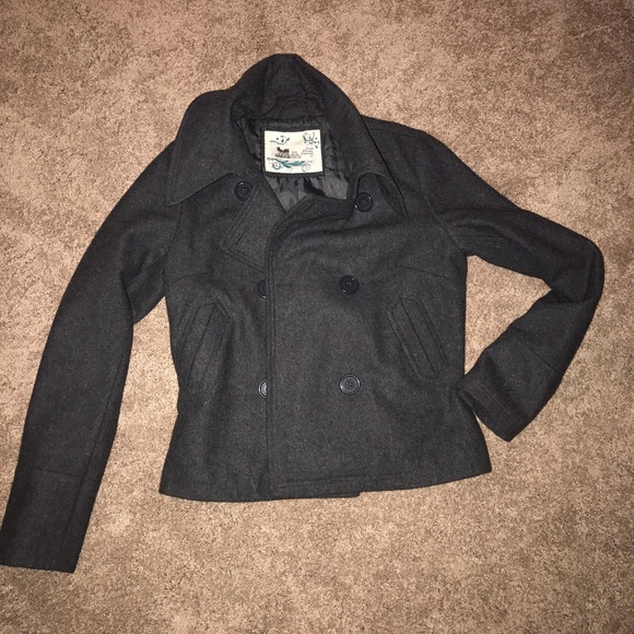 Grey pea coat