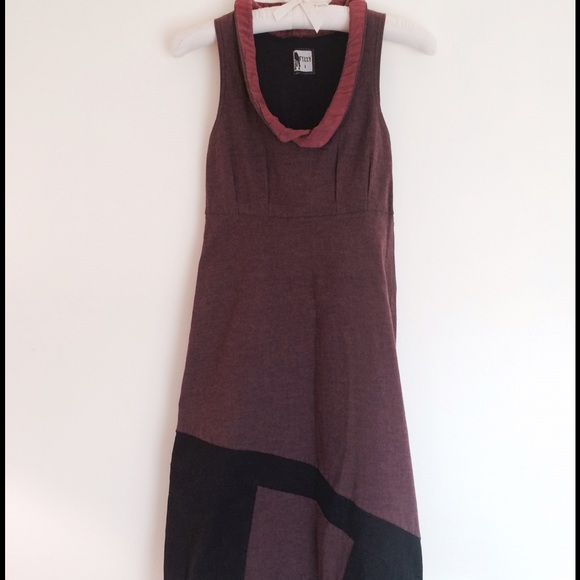 NWOT Berry and Black Color Block Dress by Filly