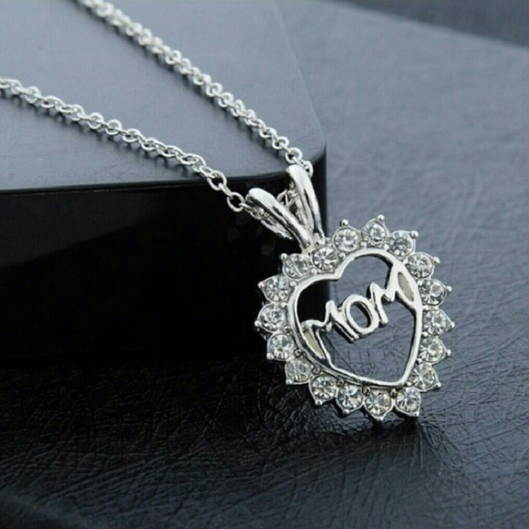 New Fashion Mom Crystal Pendant Necklace - Picture 1 of 4