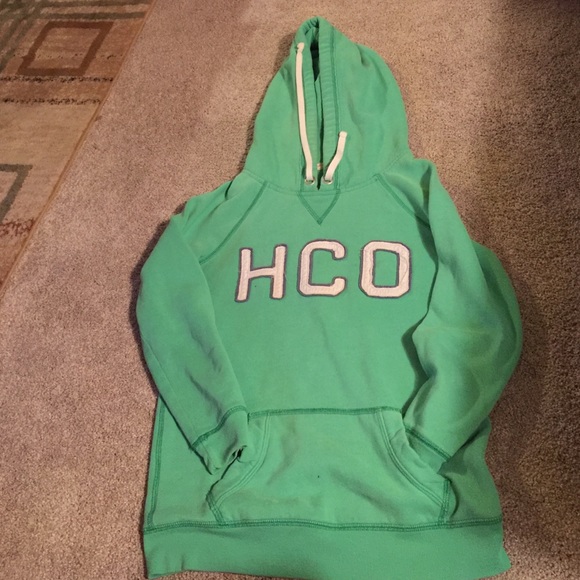 Hollister Hoodie Green Sz SM