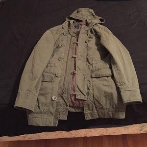 Gap, Hooded Green Fatigue Jacket, Medium